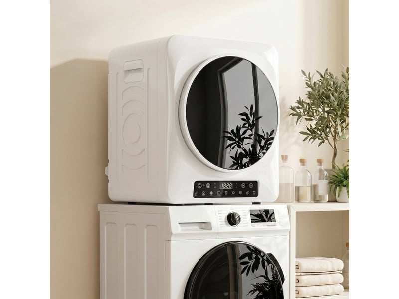 Sèche-linge à évacuation compact 5 kg 49x43x61 cm – blanc – 1000 w, modes eco et extra sec, capteur d'humidité - Conforama D