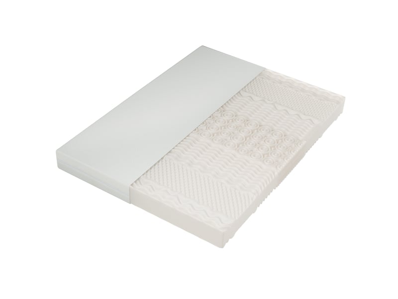  Matelas en mousse froide 160x200 cm,fermeté h2h3 réversible,7 zones de confort,housse déhoussable lavable,20 cm,blanc  - Conforama A