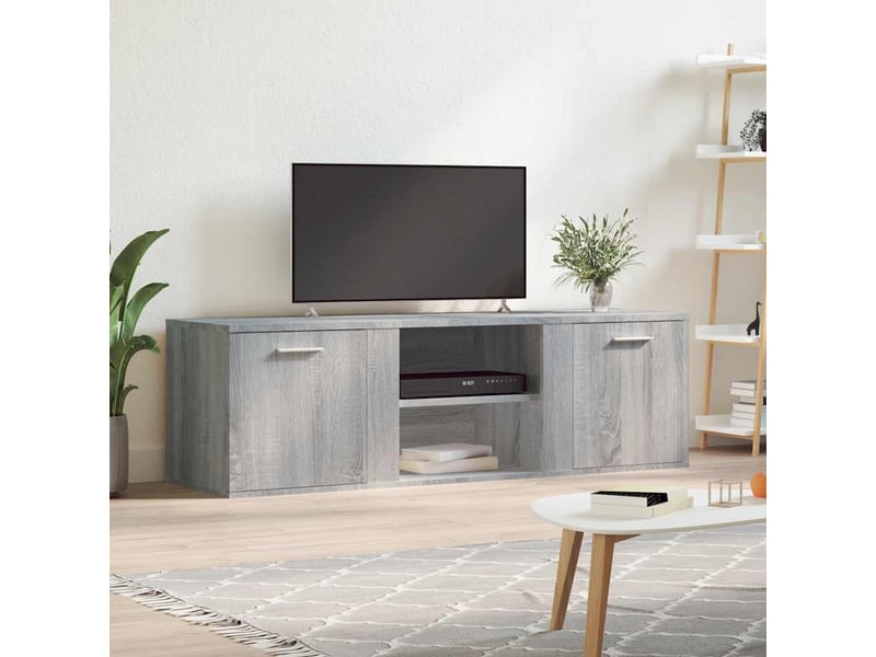  Meuble tv - banc tv - meuble de rangement sonoma gris 120x34x37 cm bois d'ingénierie  - Conforama B