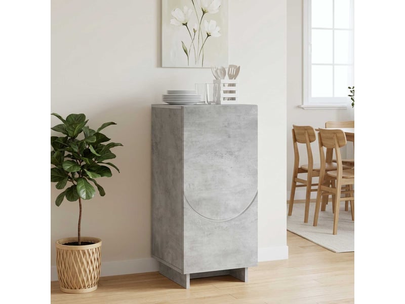  Buffet salon, buffet de rangement gris béton 33,5x34,5x75 cm bois d'ingénierie shl14256  - Conforama B