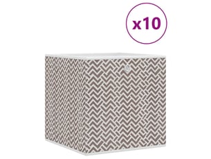 Boîtes de rangement pliables 10 pcs 32x32x32 cm tissu intissé shl44229
