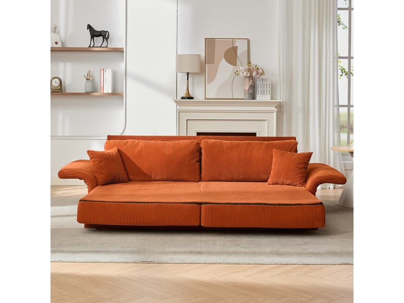  Canapé convertible, canapé-lit, en tissu, pliable, design moderne, pour salon et séjour, adapté à l'espace de vie  - Conforama W
