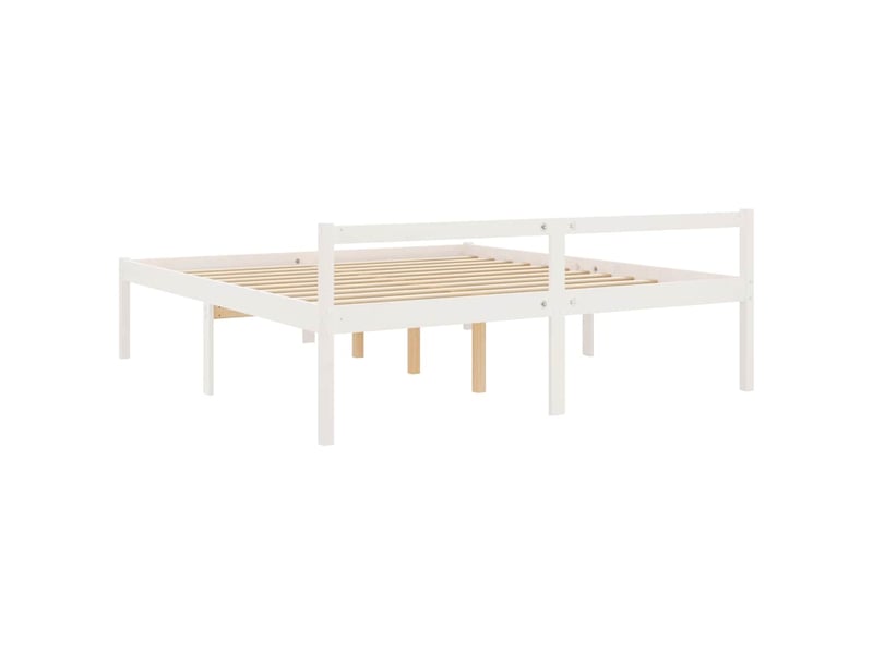 Lit double- lit adulte - lit pour personne âgée sans matelas 200x200 cm bois pin massif - Conforama D