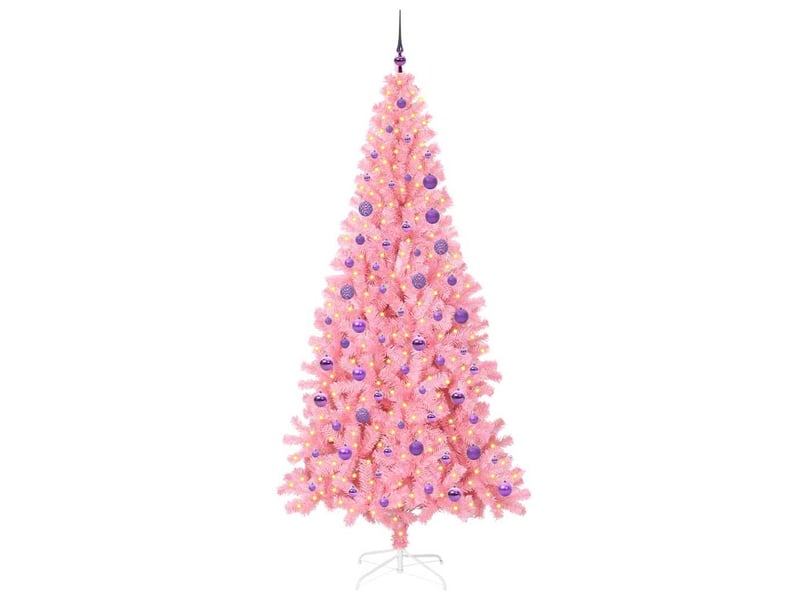  Sapin de noël, arbre de noël rose 180 cm pvc shl1587  - Conforama C