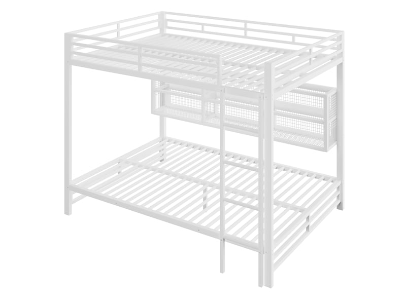 Lit superposé en métal blanc 140x200 cm  - Conforama A
