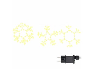 Flocon de neige de noël 252 led blanc chaud 44,5 x 38 cm pvc
