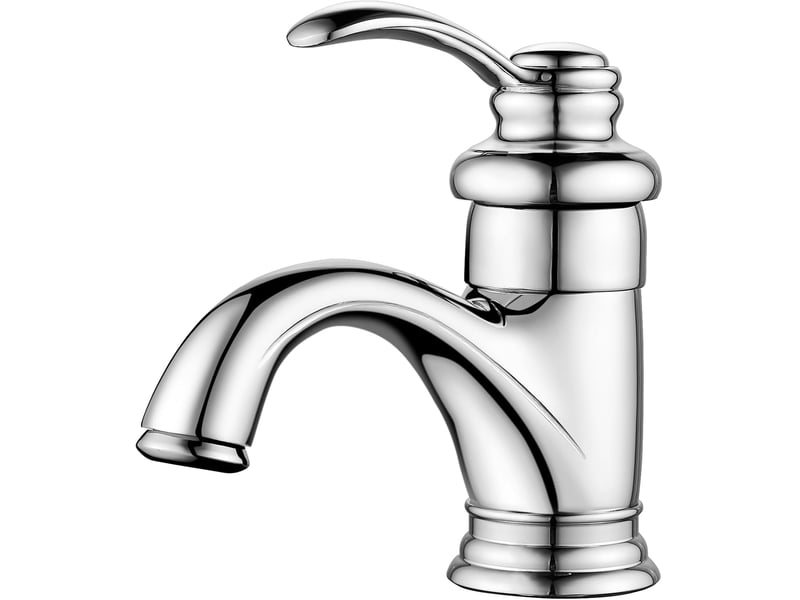  Robinet salle de bain rétro, monocommande mitigeur lavabo en laiton, moderne robinet de lavabo avec chaude et froide réglable, chromé 38''  - Conforama A