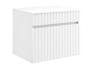 Cabinet salle de bain mural, meuble de rangement blanc 59x44.5x50 cm