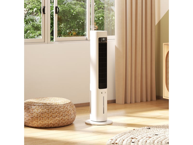 Refroidisseur d'air colonne 3 en 1 refroidisseur humidificateur ventilateur oscillation 48° 3 vitesses 3 modes blanc - Conforama D