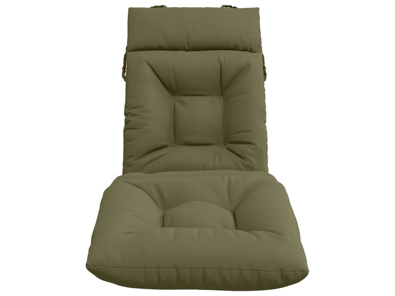 Coussin de transat, coussin pour bain de soleil vianen 100 % polyester vert olive cf56374  - Conforama D