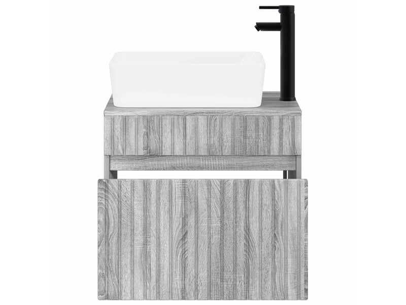  Ensemble de mobilier de salle de bain sonoma gris cf64703  - Conforama C