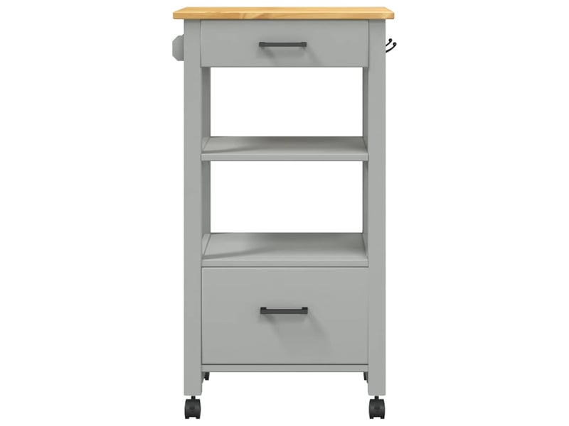  Desserte de cuisine, chariot de rangement monza 48x40x88,5 cm bois massif de pin shl29983  - Conforama E