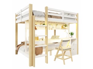 Lit mezzanine 90x200 cm    coloris naturel