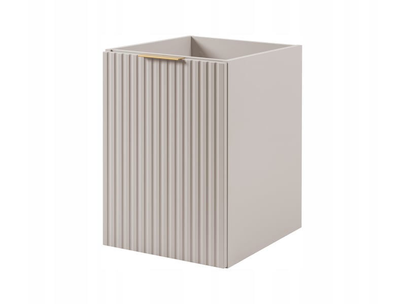  Meuble bas de salle de bain avec panier à linge flow cachemire 40 cm  - Conforama C