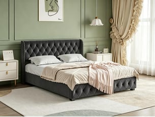 Lit coffre 140x190 cm <strong>EZSSW</strong> <strong></strong> coloris gris