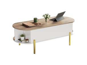 Table basse rectangulaire coloris bicolore LPOSPI - 50 cmx120 cm