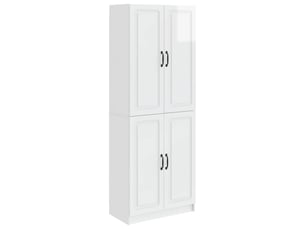 Buffet - ensemble de meubles 2 pc blanc brillant bois d'ingénierie