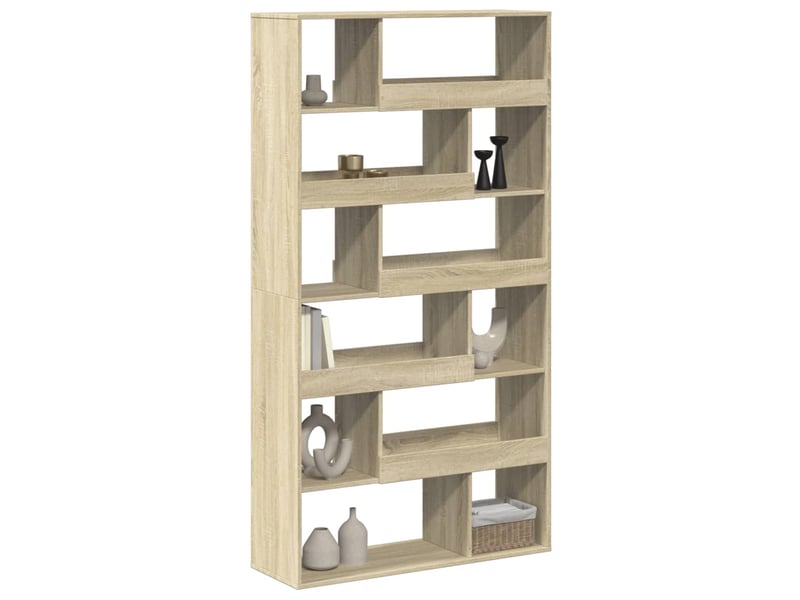  Cloison bibliothèque, meuble de rangement chêne sonoma bois d'ingénierie  - Conforama C