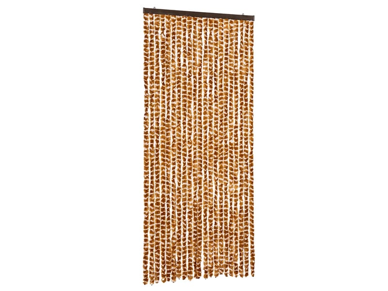  Rideau anti-mouches, moustiquaire ocre et blanc 90x200 cm chenille cf43578  - Conforama A