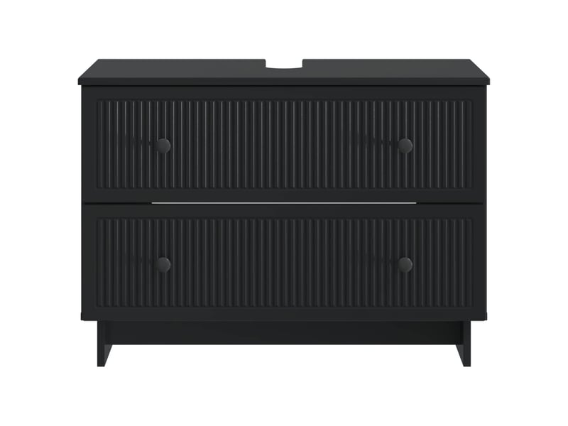 Meuble sous lavabo de salle de bain ede noir 82 x 41 x 59 cm cf64880 - Conforama D
