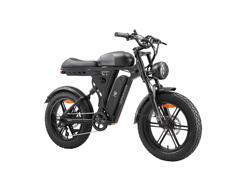  Sinohon ab20 vélo électrique double batterie, fat bike 20 po longue autonomie 1728wh, noir  - Conforama C