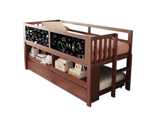 Lit gigogne 90x200 cm coloris marron