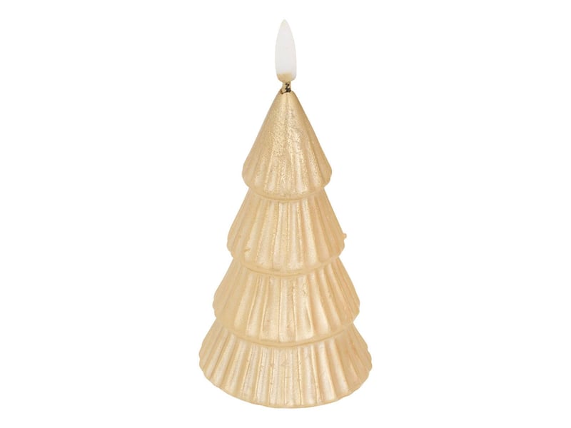  Bge led sapin h13cm dore  - Conforama A