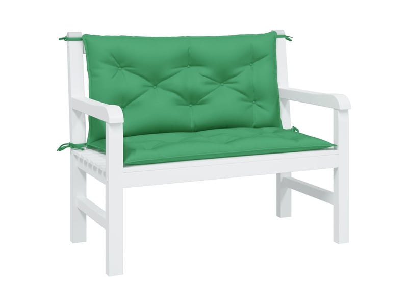  Lot de 2 coussins de banc jardin, coussins d'assise vert 100x50x7 cm tissu oxford cf58745  - Conforama C