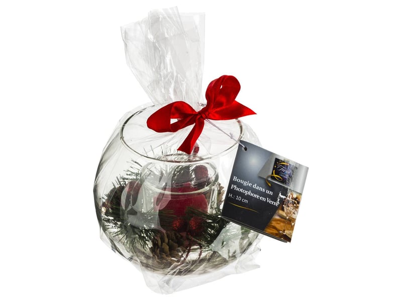  Bougie boule verre décorative  - Conforama D