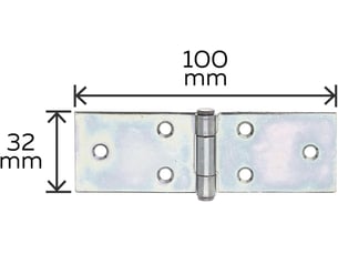 Boulon en acier inoxydable à tête plate vyris 32 x 101 mm 20 unités. Surface : galvanisé jaune.