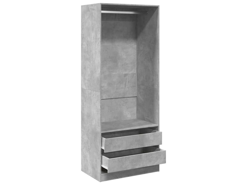 Garde-robe, armoire de rangement gris béton 80x50x200 cm bois d'ingénierie shl53222  - Conforama E