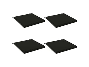 Lot de 4 coussins de siège, coussins d'assise soest 100 % polyester noir cf60448