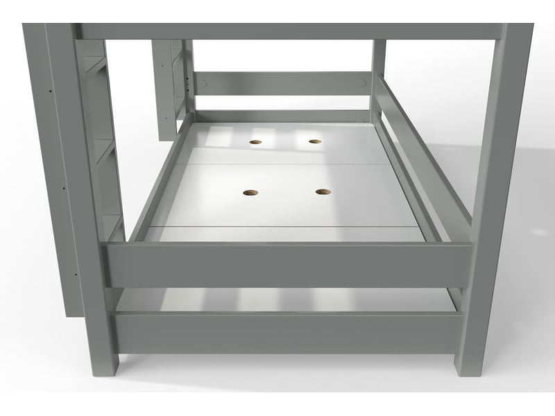  Lit superposé 3 places 80x190 en bois massif abc, gris TRI380-G - Conforama C