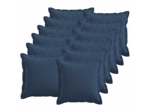Lot de 12 coussins avec oreiller, coussins décoratifs houten bleu lin synthétique cf51006