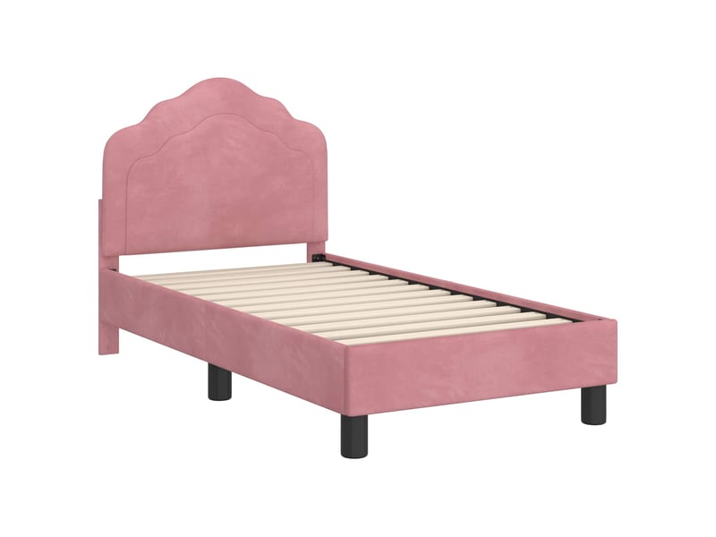  Lit simple- lit adulte -  cadre de lit pour tout-petit avec tête de lit rose 70 x 140 cm  - Conforama C