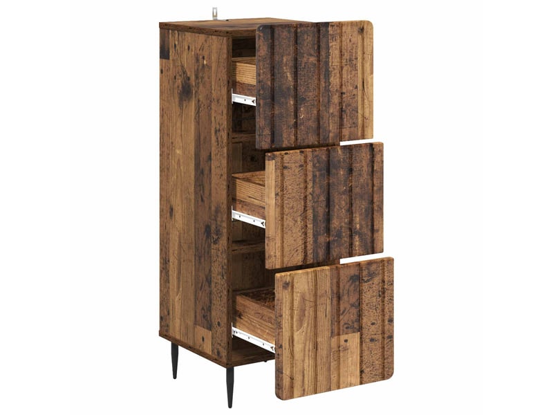Armoire de rangement bureau, armoire à tiroirs 33 x 34.5 x 92 cm bois d'ingénierie shl4183 - Conforama E