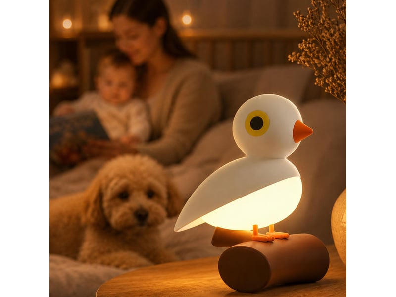  Veilleuse murale oiseau rechargeable avec détecteur de mouvement, fixation magnétique et commande tactile  - Conforama E