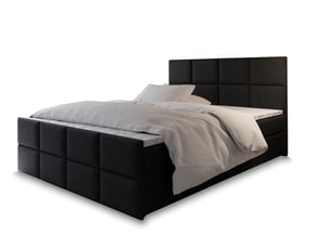 Lit avec rangement 140x200 cm <strong>MASSENO</strong>  <strong></strong> coloris noir