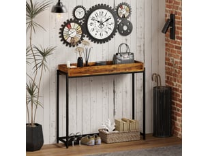 Console 0 tiroir(s)  coloris marron <strong>PANGIVO</strong> <strong></strong> - longueur 100 cm - 100 cm