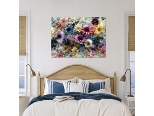 Tableau décoration murale impression sur toile fleurs romantique coloré - 60x40 cm - tableau décoration murale chambre et salon