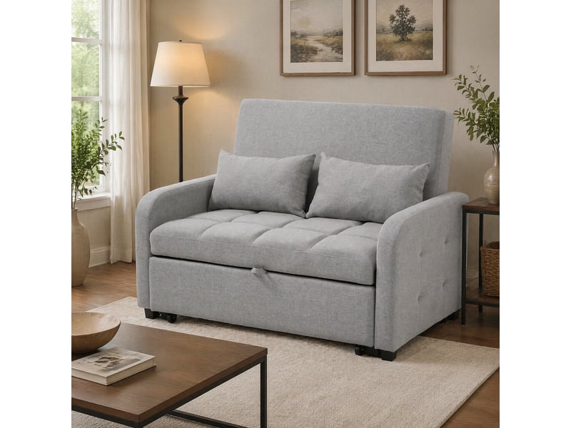  Canapé-lit convertible modenvie 2 places gris antique 127 x 75 cm dossier réglable  - Conforama E