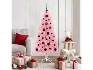 Sapin de noël, arbre de noël rose 150 cm pvc shl3669