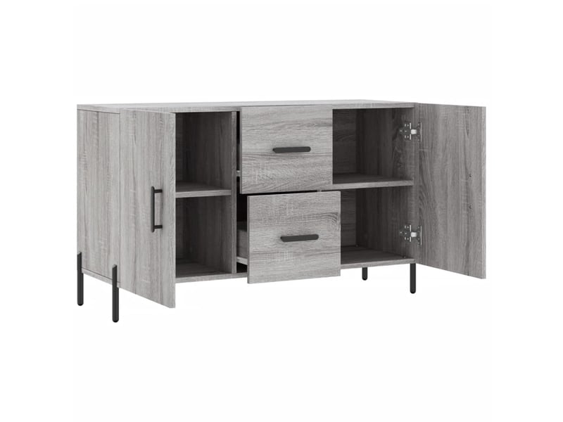  Buffet - bahut - meuble de rangement sonoma gris 100x36x60 cm bois d'ingénierie  - Conforama E