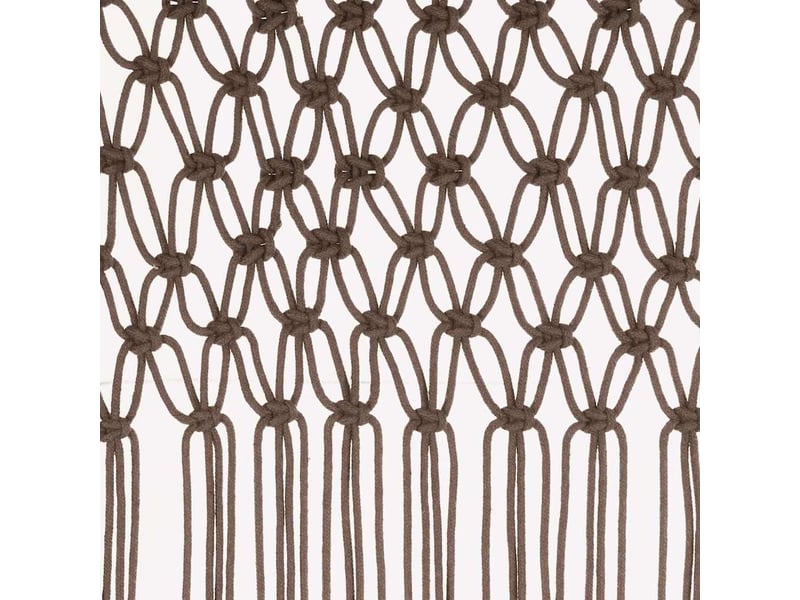  Rideau en macramé, rideau de porte taupe 140x240 cm coton cf43867  - Conforama E