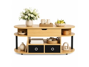 Table basse capsule coloris bicolore <strong>BEAUNIV</strong> <strong></strong> - 50 cmx105 cm