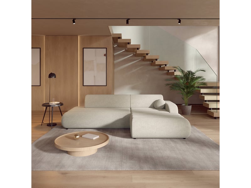 Selsey arione - canapé d'angle convertible - 283 cm - chenille crème Arione - Conforama B