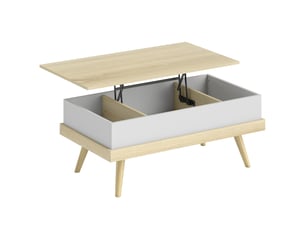 Table basse rectangulaire coloris bicolore <strong></strong> <strong></strong> - 79 cmx100 cm