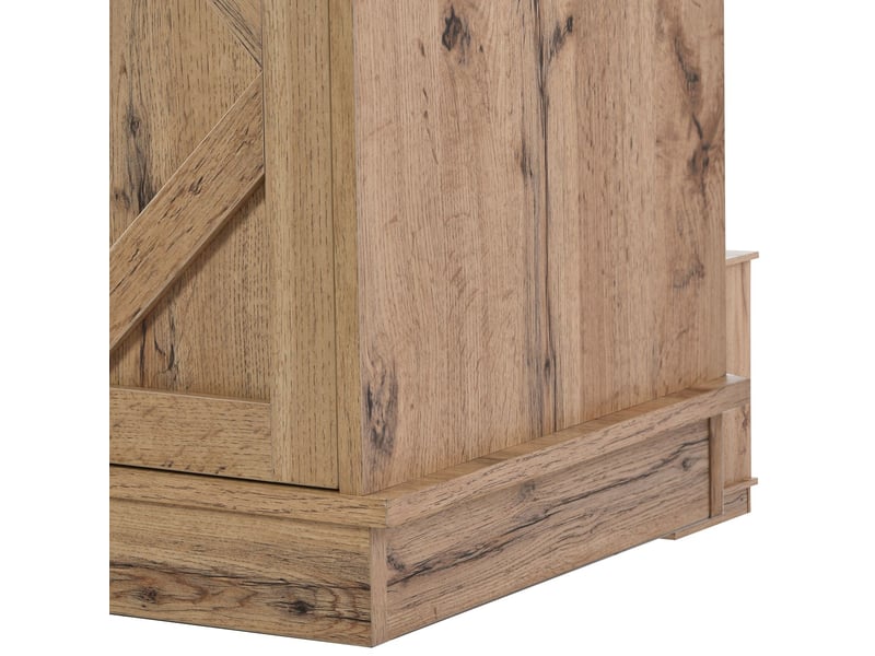  Meuble tv 150x40x60, vintage avec portes coulissantes et étagères réglables  - Conforama D