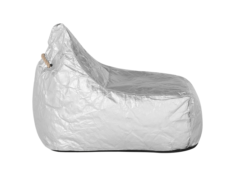  Housse de pouf drop 63 cm 75 cm argenté  - Conforama E