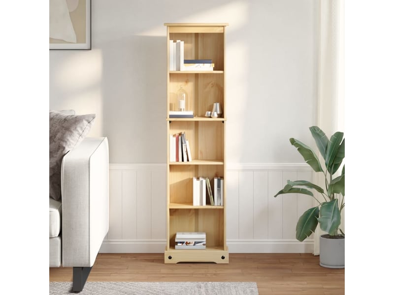  Bibliothèque - armoire à livres corona 46x20x170 cm bois de pin massif  - Conforama C